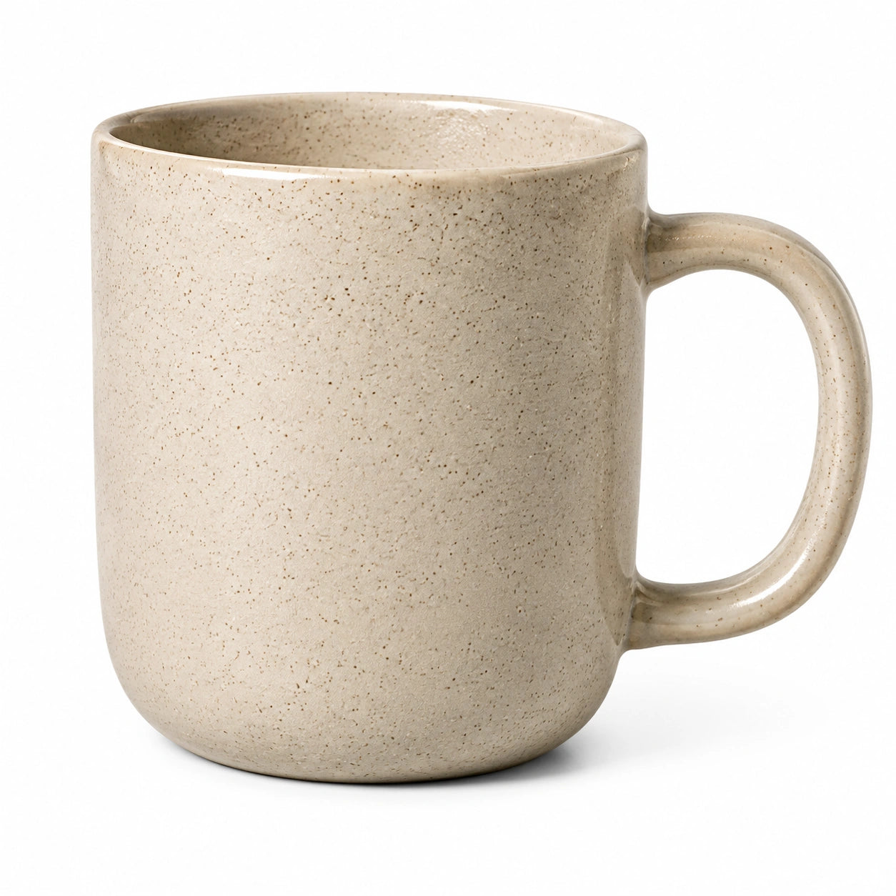 Tazza in ceramica 400 ml beige puntinata per bevande calde